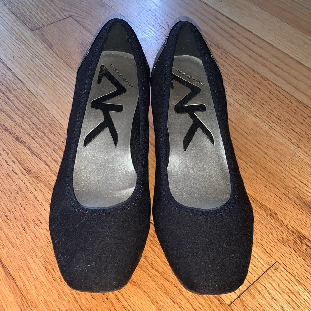 Black Anne Klein Low Wedge Heels